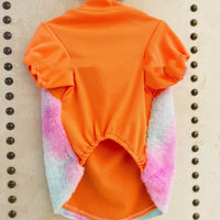 HKM-019475 Warm Thickened Velvet Dog Winter Clothing in Orange - Available Sizes XS to XXL