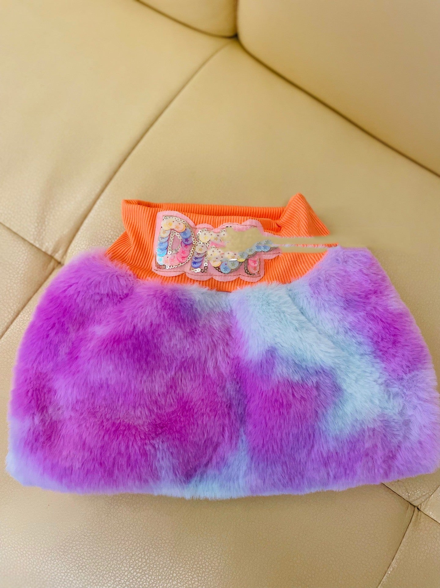 HKM-019475 Warm Thickened Velvet Dog Winter Clothing in Orange - Available Sizes XS to XXL