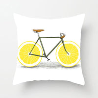 HKM-019603 Modern Yellow Daisy Floral Cushion Cover - Nordic Peach Skin Velvet Pillow Case 45x45cm