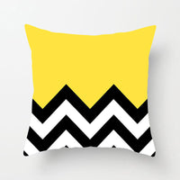 HKM-019603 Modern Yellow Daisy Floral Cushion Cover - Nordic Peach Skin Velvet Pillow Case 45x45cm