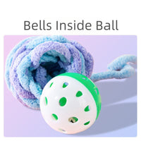 HKM-019667 Pet Silent Cat Toy, Wool Ball, Cat Toy Ball, Plush, Boring, Durable, Teeth Grinding, Playing With Little Cats, Chewing, Cat Toy Stick