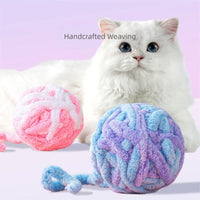 HKM-019667 Pet Silent Cat Toy, Wool Ball, Cat Toy Ball, Plush, Boring, Durable, Teeth Grinding, Playing With Little Cats, Chewing, Cat Toy Stick