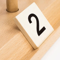 HKM-019795 Montessori Wooden Math Abacus Number Blocks for Early Preschool Learning, Age 3+