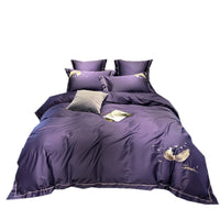 HKM-020051 Luxury Silky Egyptian Cotton Bedding Set - Modern and Simple Design in Various Colors