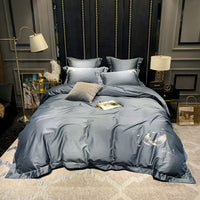 HKM-020051 Luxury Silky Egyptian Cotton Bedding Set - Modern and Simple Design in Various Colors