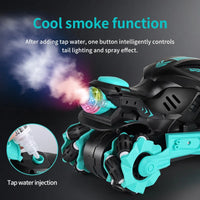 HKM-020051 Remote Control Spray Stunt Motorcycle with Drift and Rotation Features – High Speed Electric RC Car, Indoor/Outdoor Use