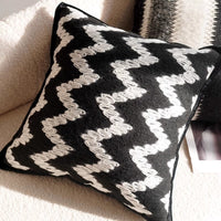 HKM-020179 Black and White Houndstooth and Checkerboard Decorative Pillow Collection, 45x45cm and 30x50cm Options