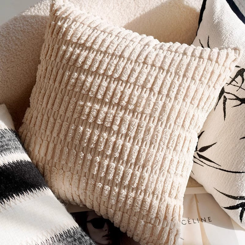 HKM-020179 Black and White Houndstooth and Checkerboard Decorative Pillow Collection, 45x45cm and 30x50cm Options