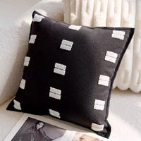HKM-020179 Black and White Houndstooth and Checkerboard Decorative Pillow Collection, 45x45cm and 30x50cm Options