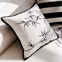 HKM-020179 Black and White Houndstooth and Checkerboard Decorative Pillow Collection, 45x45cm and 30x50cm Options