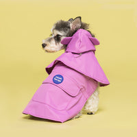 HKM-020179 Waterproof Cape-style Dog Raincoat in Blue, Purple, Yellow, and Green - Available in Sizes S to XXL