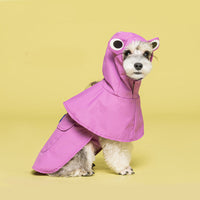 HKM-020179 Waterproof Cape-style Dog Raincoat in Blue, Purple, Yellow, and Green - Available in Sizes S to XXL