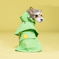 HKM-020179 Waterproof Cape-style Dog Raincoat in Blue, Purple, Yellow, and Green - Available in Sizes S to XXL