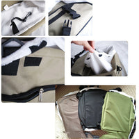 HKM-020243 Waterproof Double Padded Pet Car Bag - Green Canvas, 35cm x 25cm x 20cm