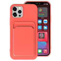 HKM-020307 Frosted TPU Phone Case with Card Holder for iPhone Models 7/8, X/XS, XR, 11, 12 Mini and SE2