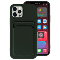 HKM-020307 Frosted TPU Phone Case with Card Holder for iPhone Models 7/8, X/XS, XR, 11, 12 Mini and SE2