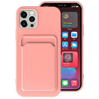 HKM-020307 Frosted TPU Phone Case with Card Holder for iPhone Models 7/8, X/XS, XR, 11, 12 Mini and SE2