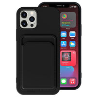 HKM-020307 Frosted TPU Phone Case with Card Holder for iPhone Models 7/8, X/XS, XR, 11, 12 Mini and SE2