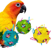 HKM-020307 Natural Bamboo Woven Toy Balls for Small Pets and Birds, 6cm Diameter, Pack of 3