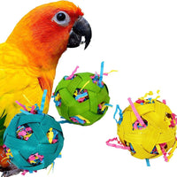HKM-020307 Natural Bamboo Woven Toy Balls for Small Pets and Birds, 6cm Diameter, Pack of 3