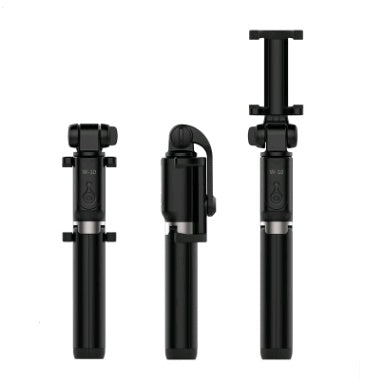 HKM-020435 Bluetooth Tripod Selfie Stick with Remote Control - Aluminum Alloy, Extendable 27.5cm to 195.5cm, Compatible with iPhone, Android, and More