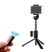 HKM-020435 Bluetooth Tripod Selfie Stick with Remote Control - Aluminum Alloy, Extendable 27.5cm to 195.5cm, Compatible with iPhone, Android, and More