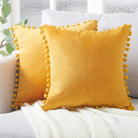 HKM-020435 Nordic Plush Solid Color Cushion Cover for Home and Office, 45x45 cm
