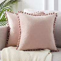 HKM-020435 Nordic Plush Solid Color Cushion Cover for Home and Office, 45x45 cm