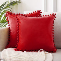 HKM-020435 Nordic Plush Solid Color Cushion Cover for Home and Office, 45x45 cm