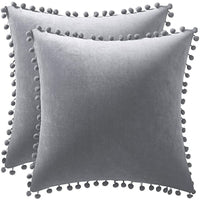 HKM-020435 Nordic Plush Solid Color Cushion Cover for Home and Office, 45x45 cm