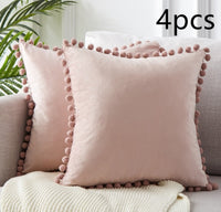 HKM-020435 Nordic Plush Solid Color Cushion Cover for Home and Office, 45x45 cm