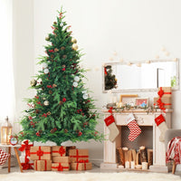 HKM-020499 PVC Christmas Tree Decoration for Window Display – Festive Snowfall Theme