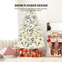 HKM-020499 PVC Christmas Tree Decoration for Window Display – Festive Snowfall Theme