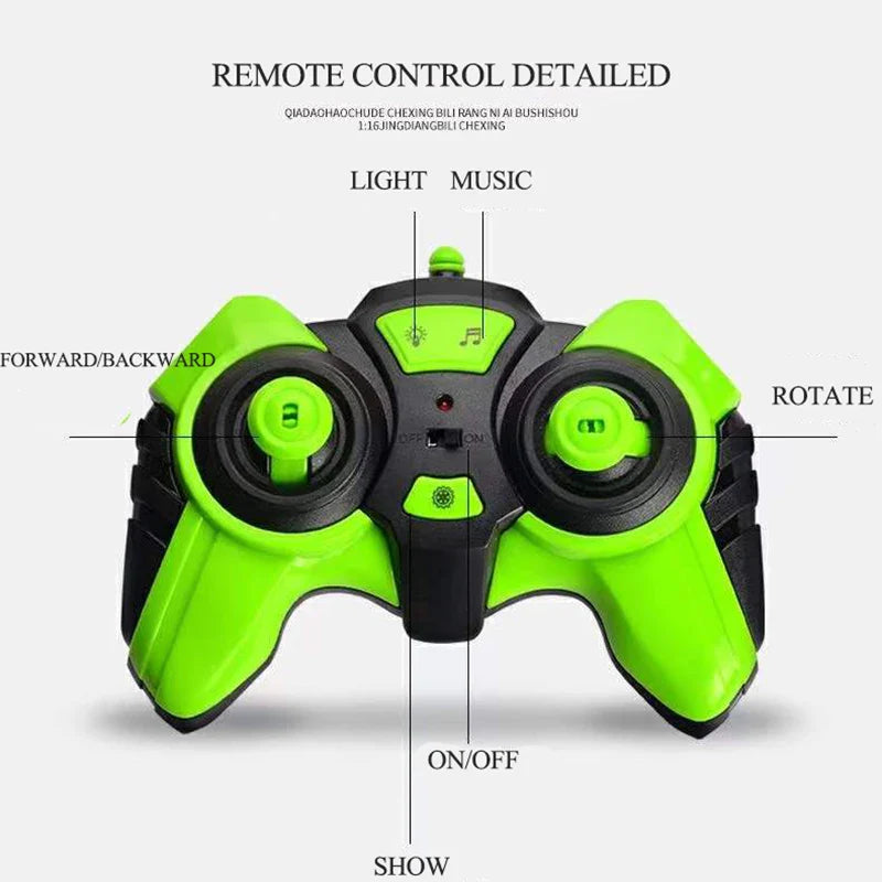 HKM-020627 2.4GHz Double-Sided Remote Control Stunt Car with Lights and Music - Indoor/Outdoor Fun for Ages 5 and Up
