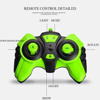 HKM-020627 2.4GHz Double-Sided Remote Control Stunt Car with Lights and Music - Indoor/Outdoor Fun for Ages 5 and Up