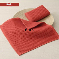 HKM-020627 Honeycomb Absorbent Cotton Face Towels - 3 Pack or 6 Pack in Various Colors