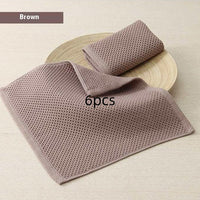 HKM-020627 Honeycomb Absorbent Cotton Face Towels - 3 Pack or 6 Pack in Various Colors