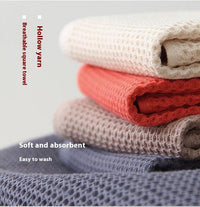 HKM-020627 Honeycomb Absorbent Cotton Face Towels - 3 Pack or 6 Pack in Various Colors