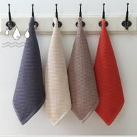 HKM-020627 Honeycomb Absorbent Cotton Face Towels - 3 Pack or 6 Pack in Various Colors