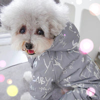 HKM-020691 Reflective Colorful Cotton Jacket for Dogs - Autumn and Winter Fashion Clothing