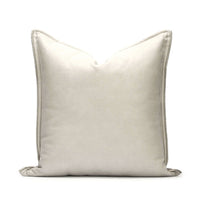 HKM-020755 Coffee Color Square PU Leather Sofa Pillow, 50x50cm with Insert, Modern Simple Design