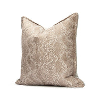 HKM-020755 Coffee Color Square PU Leather Sofa Pillow, 50x50cm with Insert, Modern Simple Design