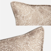 HKM-020755 Coffee Color Square PU Leather Sofa Pillow, 50x50cm with Insert, Modern Simple Design