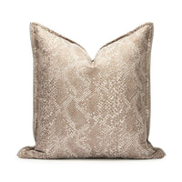 HKM-020755 Coffee Color Square PU Leather Sofa Pillow, 50x50cm with Insert, Modern Simple Design