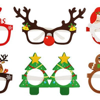 HKM-020819 3D Paper Christmas Glasses - Set of 9 Festive Laser Cut Design