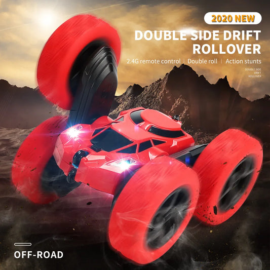 HKM-021203 2.4G Double-Sided Remote Control Stunt Car with 360 Degree Rotation for Indoor and Outdoor Fun