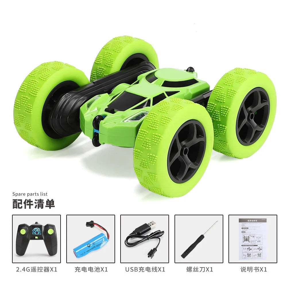 HKM-021203 2.4G Double-Sided Remote Control Stunt Car with 360 Degree Rotation for Indoor and Outdoor Fun