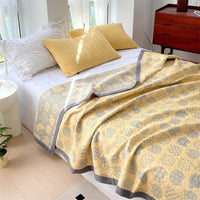 HKM-021203 Cotton Three-Layer Multi-Purpose Nap Shawl for Home and Office Use in Various Sizes