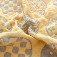 HKM-021203 Cotton Three-Layer Multi-Purpose Nap Shawl for Home and Office Use in Various Sizes