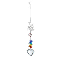 HKM-021331 Elk Rainbow Wind Chimes - Handmade Crystal Courtyard Decoration 31cm